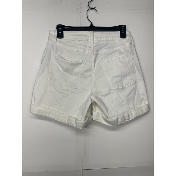 Lauren Conrad White Denim Shorts Women's Size 6 Cuffed Casual Summer Style - Picture 7 of 9